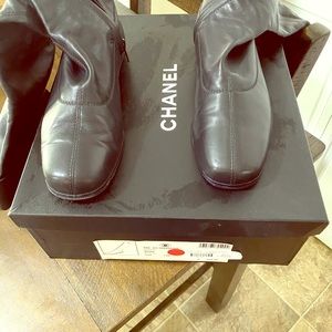 Chanel flat boots
